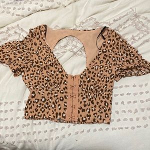 Forever 21 Cheetah Print Crop Top